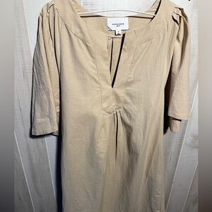Pomander place BNWOT beige Finley dress size m